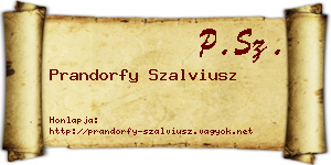 Prandorfy Szalviusz névjegykártya